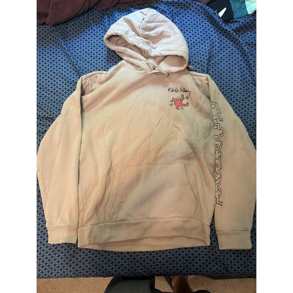 Hollister hoodie Tan  Keith Haring New York Sz L